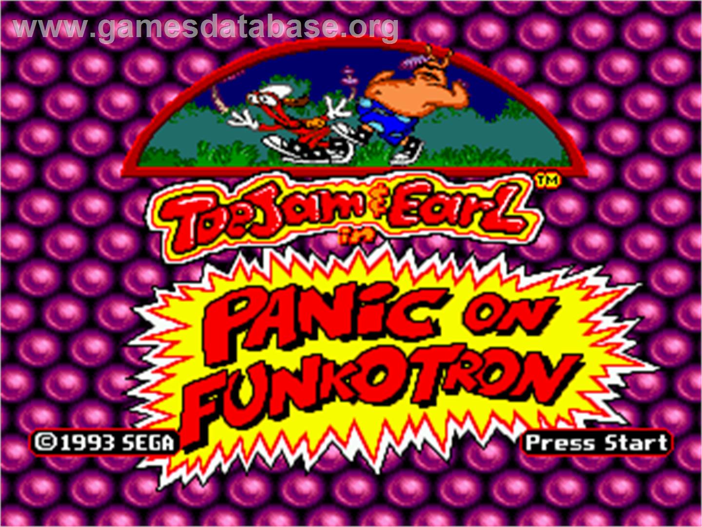 ToeJam & Earl in Panic on Funkotron - Sega Nomad - Artwork - Title Screen