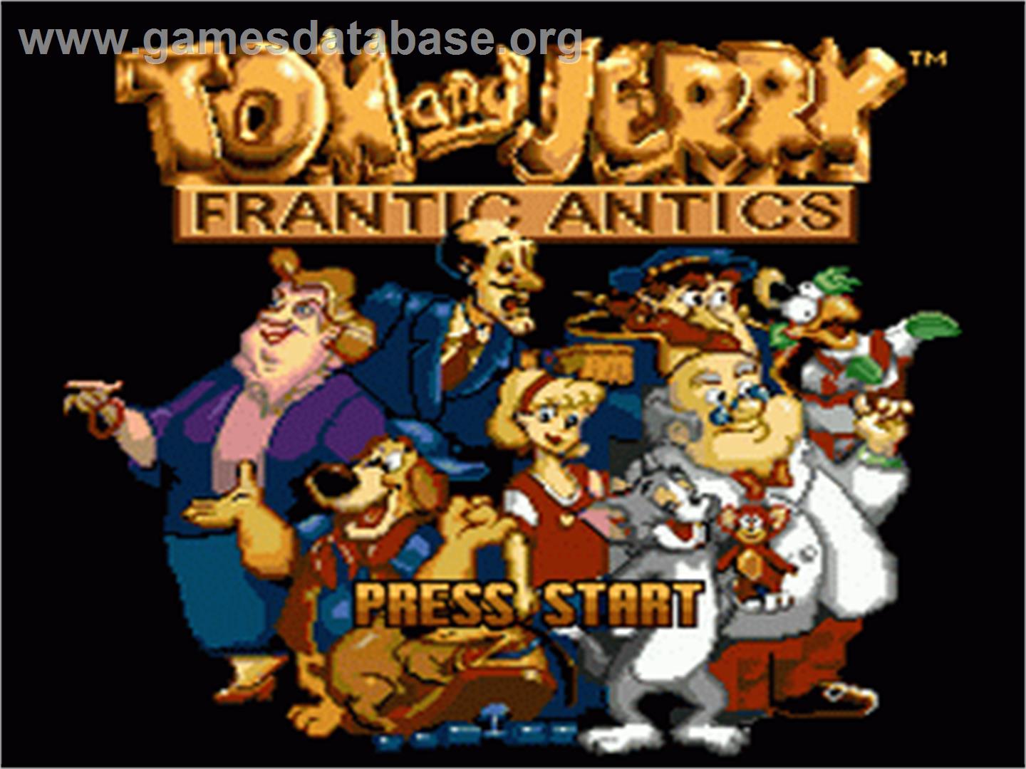 Tom and Jerry - Frantic Antics - Sega Nomad - Artwork - Title Screen