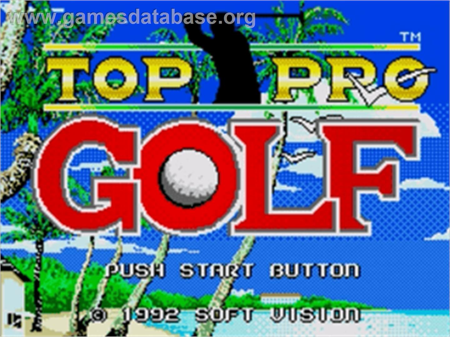 Top Pro Golf - Sega Nomad - Artwork - Title Screen