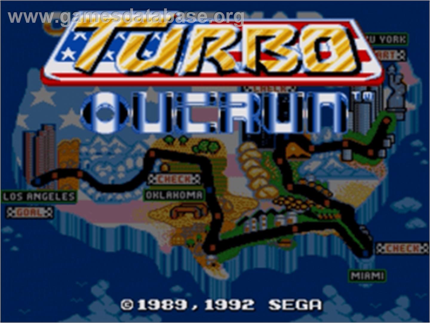 Turbo Out Run - Sega Nomad - Artwork - Title Screen