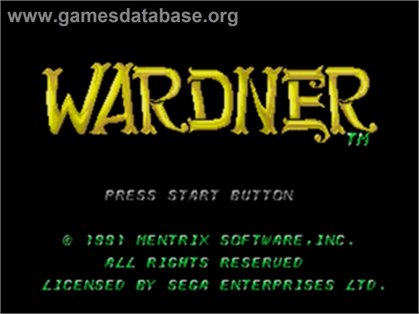 Wardner - Sega Nomad - Artwork - Title Screen