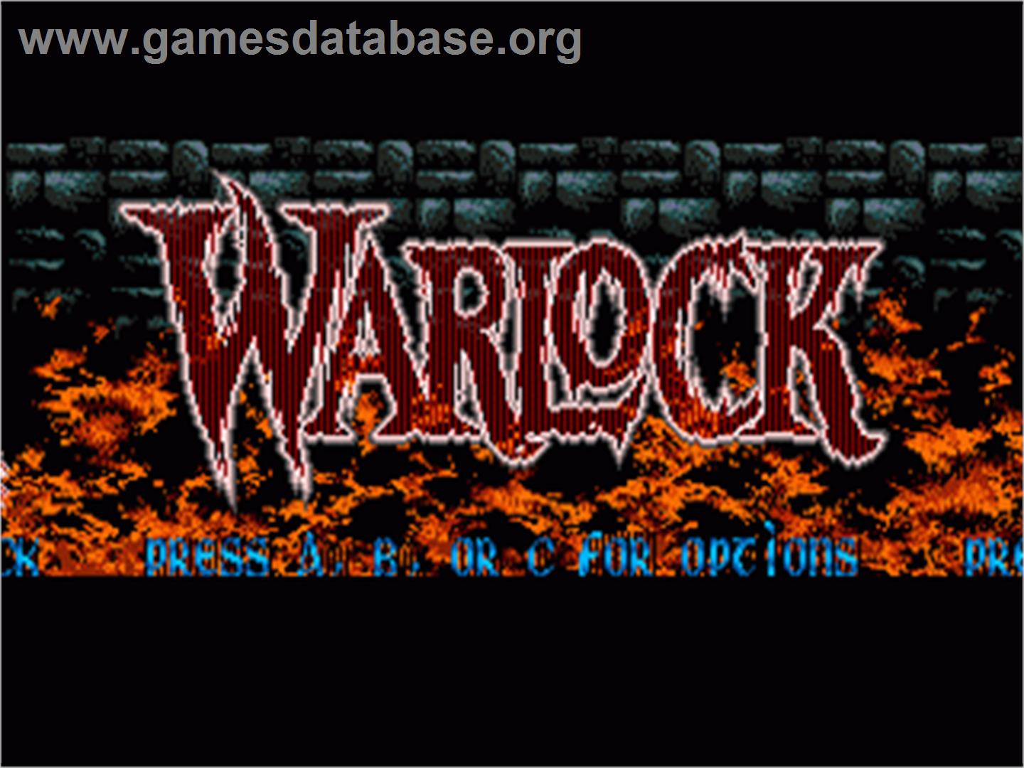 Warlock - Sega Nomad - Artwork - Title Screen