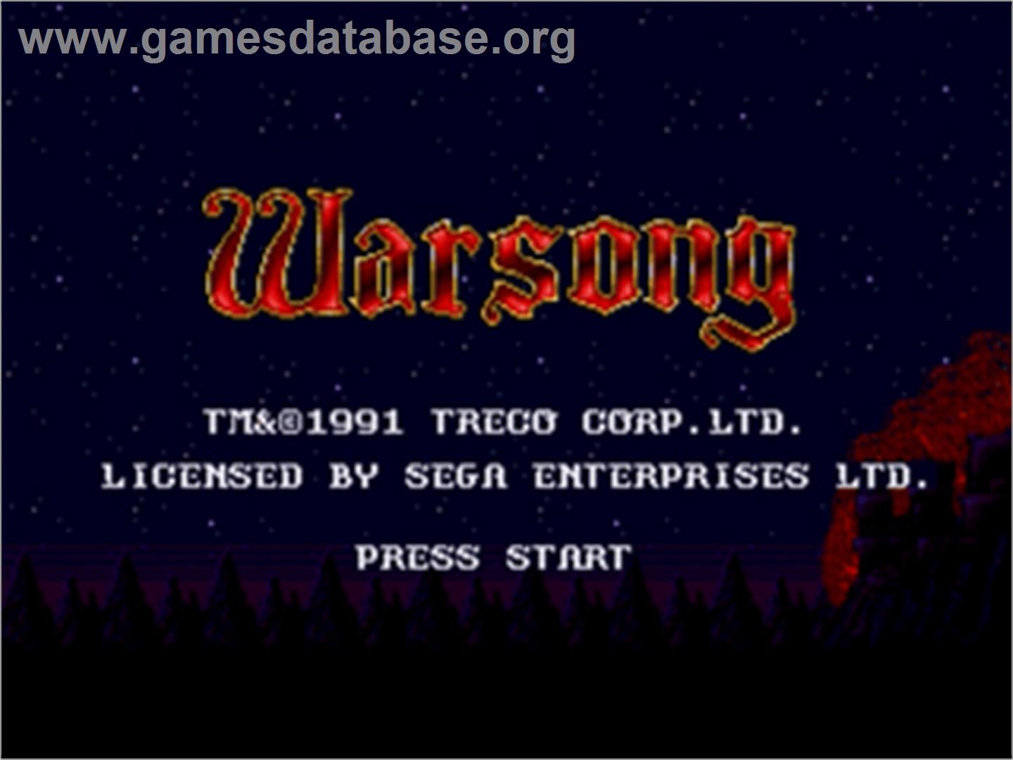 Warsong - Sega Nomad - Artwork - Title Screen