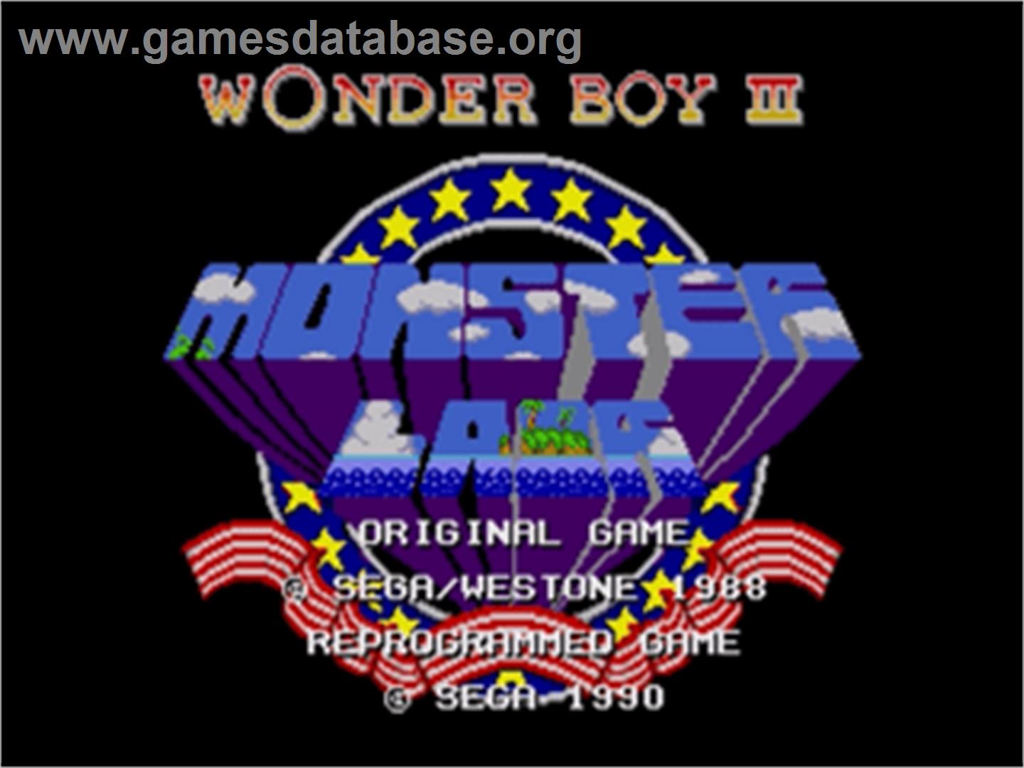 Wonder Boy III - Monster Lair - Sega Nomad - Artwork - Title Screen