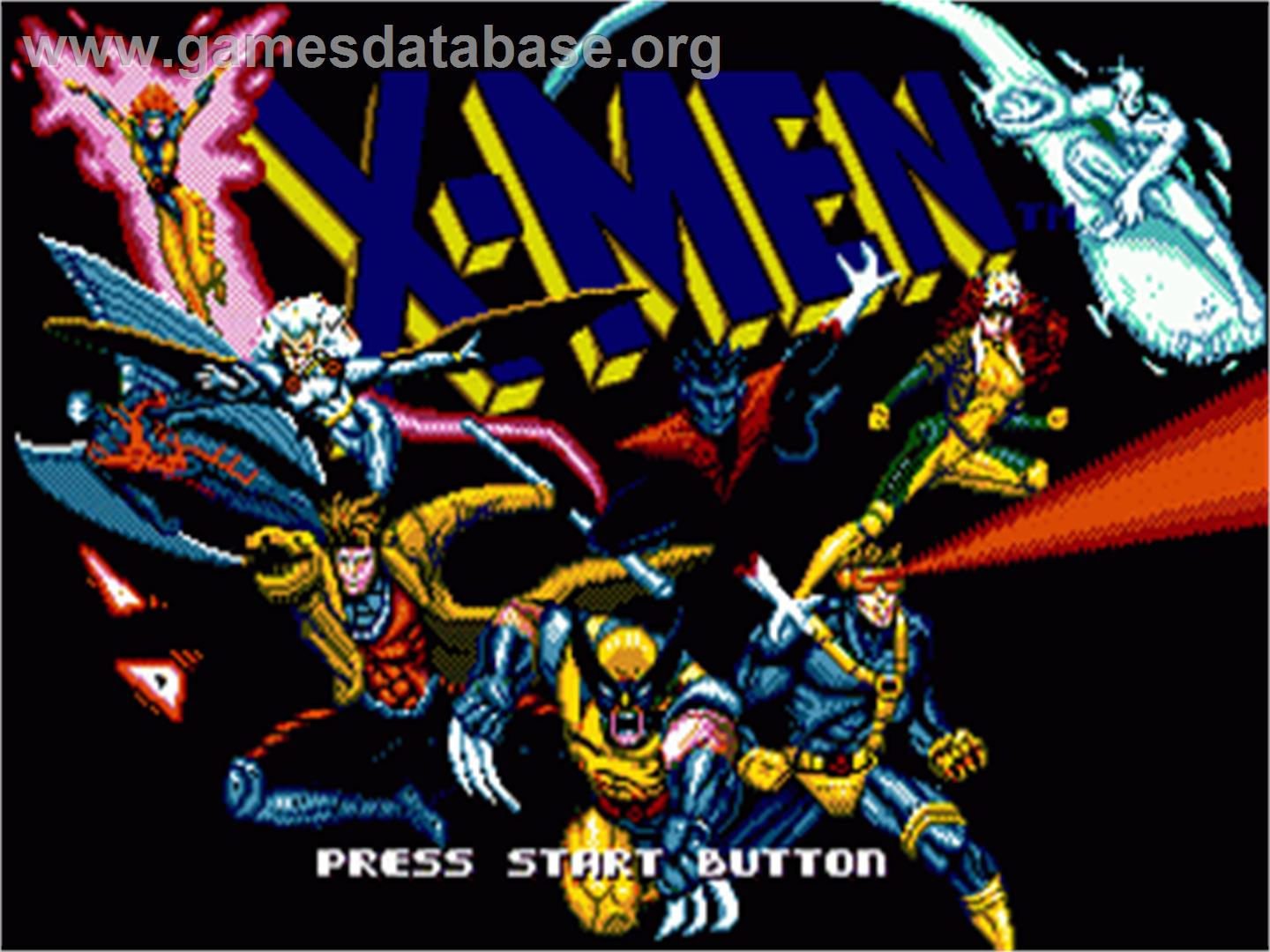 X-men - Sega Nomad - Artwork - Title Screen