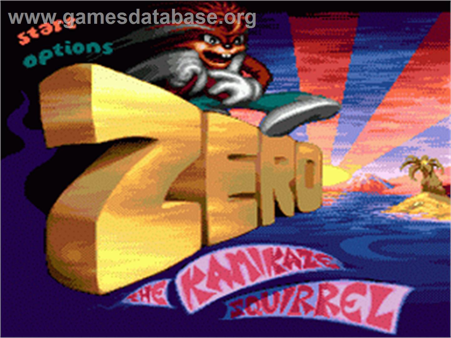 Zero the Kamikaze Squirrel - Sega Nomad - Artwork - Title Screen