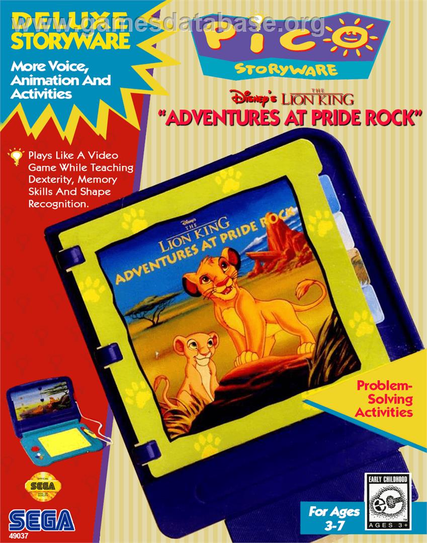 Lion King, The - Adventures at Pride Rock - Sega Pico - Artwork - Box