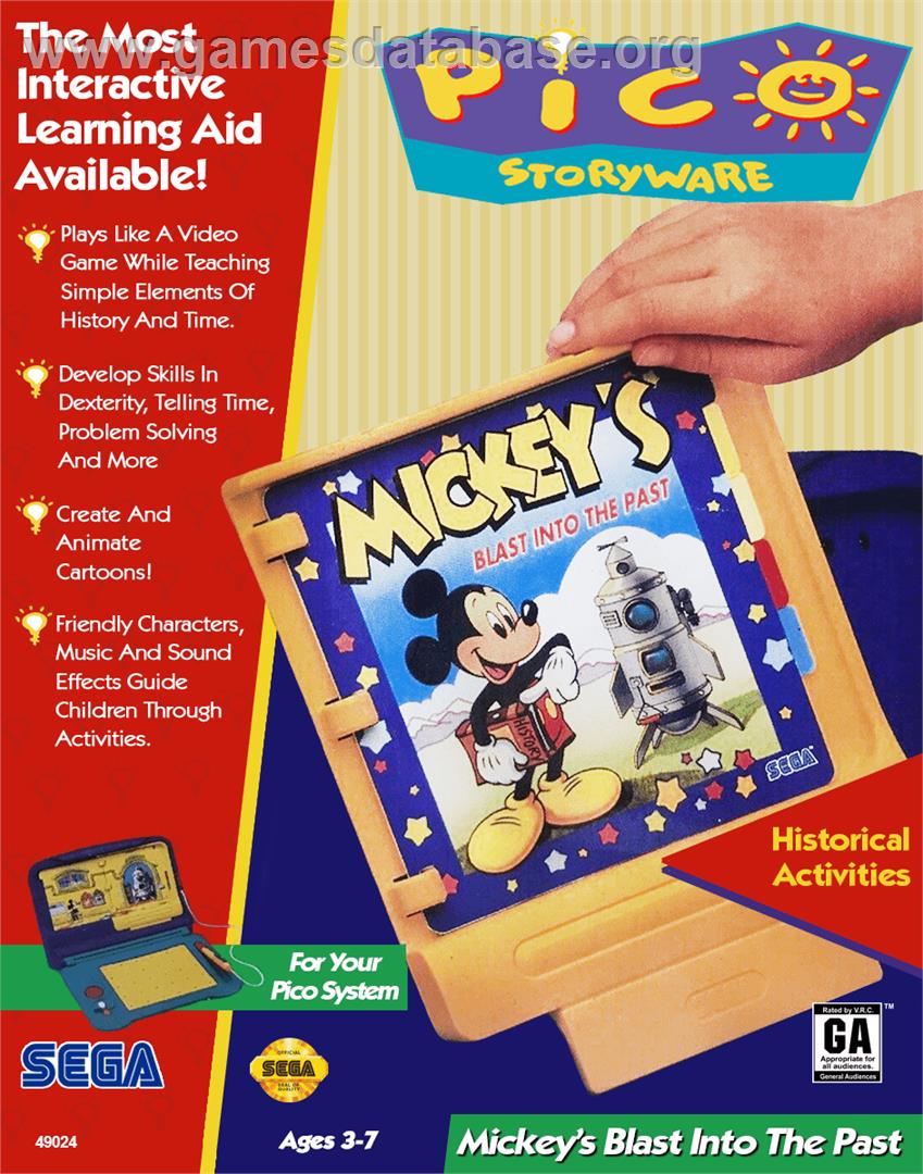 Mickey's Blast into the Past - Sega Pico - Artwork - Box
