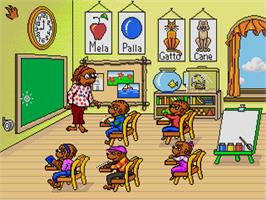 In game image of Giorno di Scuola degli Orsi Berenstain, Un on the Sega Pico.