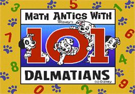 Title screen of Math Antics with Disney's 101 Dalmatians on the Sega Pico.