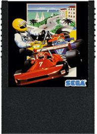 Cartridge artwork for Monaco Gp on the Sega SG-1000.