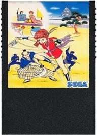 Cartridge artwork for Ninja Princess on the Sega SG-1000.