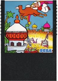 Cartridge artwork for Sindbad Mystery on the Sega SG-1000.