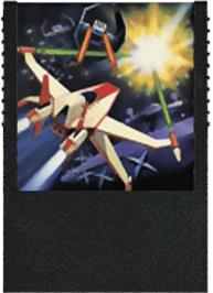 Cartridge artwork for Space Mountain on the Sega SG-1000.