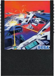 Cartridge artwork for Star Force on the Sega SG-1000.