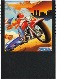 Cartridge artwork for Zippy Race on the Sega SG-1000.