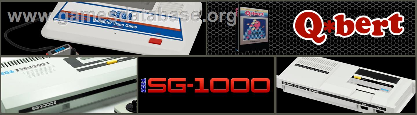 Q-bert - Sega SG-1000 - Artwork - Marquee