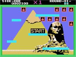 In game image of Bomb Jack on the Sega SG-1000.