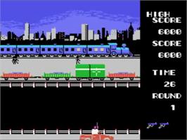 In game image of Golgo 13 on the Sega SG-1000.