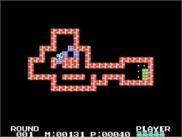 In game image of Soukoban on the Sega SG-1000.