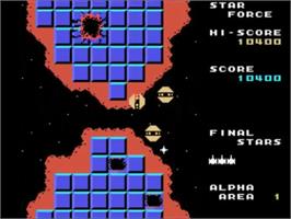 In game image of Star Force on the Sega SG-1000.