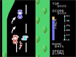 In game image of Zippy Race on the Sega SG-1000.