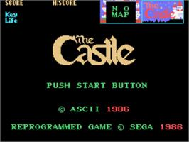 Title screen of Castle on the Sega SG-1000.