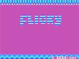 Title screen of Flicky on the Sega SG-1000.