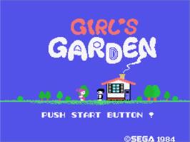 Title screen of Girl's Garden on the Sega SG-1000.