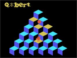 Title screen of Q-bert on the Sega SG-1000.