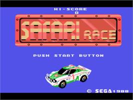 Title screen of Safari Race on the Sega SG-1000.