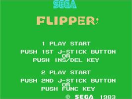 Title screen of Sega Flipper on the Sega SG-1000.