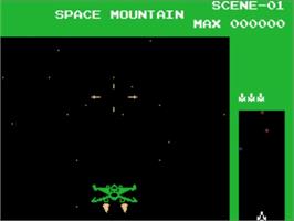 Title screen of Space Mountain on the Sega SG-1000.