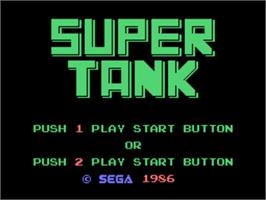 Title screen of Super Tank on the Sega SG-1000.