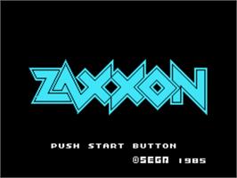 Title screen of Zaxxon on the Sega SG-1000.