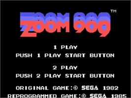 Title screen of Zoom 909 on the Sega SG-1000.