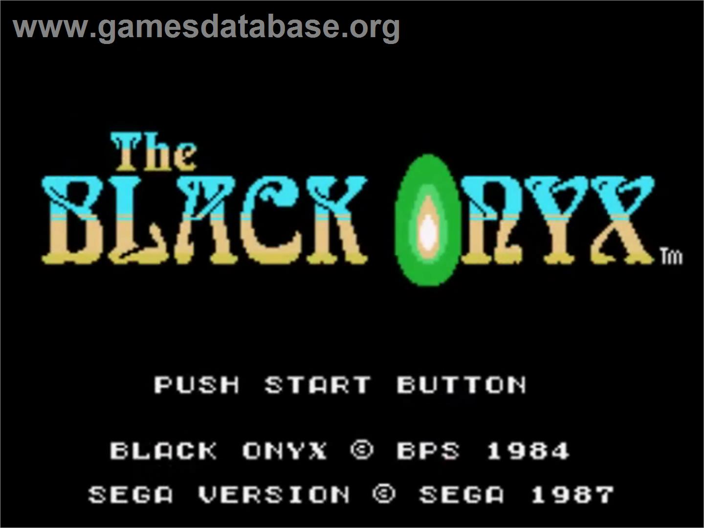 Black Onyx - Sega SG-1000 - Artwork - Title Screen