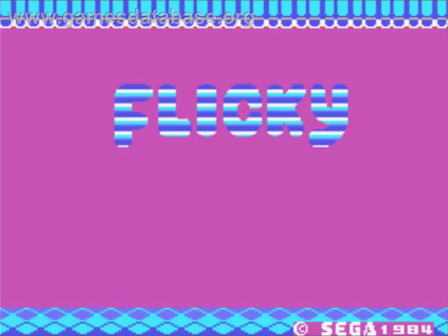 Flicky - Sega SG-1000 - Artwork - Title Screen