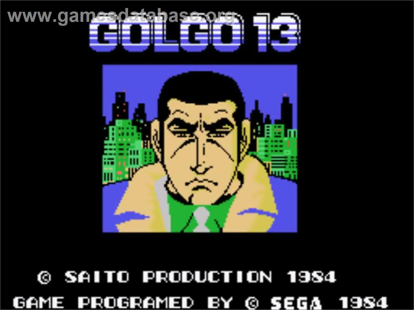 Golgo 13 - Sega SG-1000 - Artwork - Title Screen