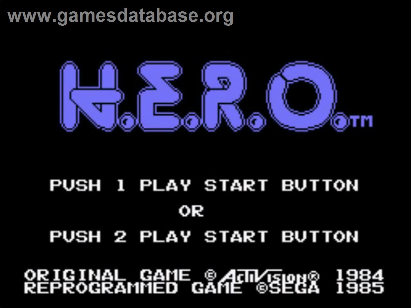 H.e.r.o. - Sega SG-1000 - Artwork - Title Screen