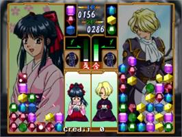 In game image of Hanagumi Taisen Columns - Sakura Wars on the Sega ST-V.