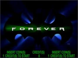 Title screen of Batman Forever on the Sega ST-V.