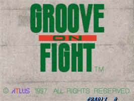 Title screen of Groove On Fight - Gouketsuji Ichizoku 3 on the Sega ST-V.