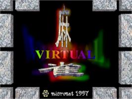 Title screen of Virtual Mahjong on the Sega ST-V.