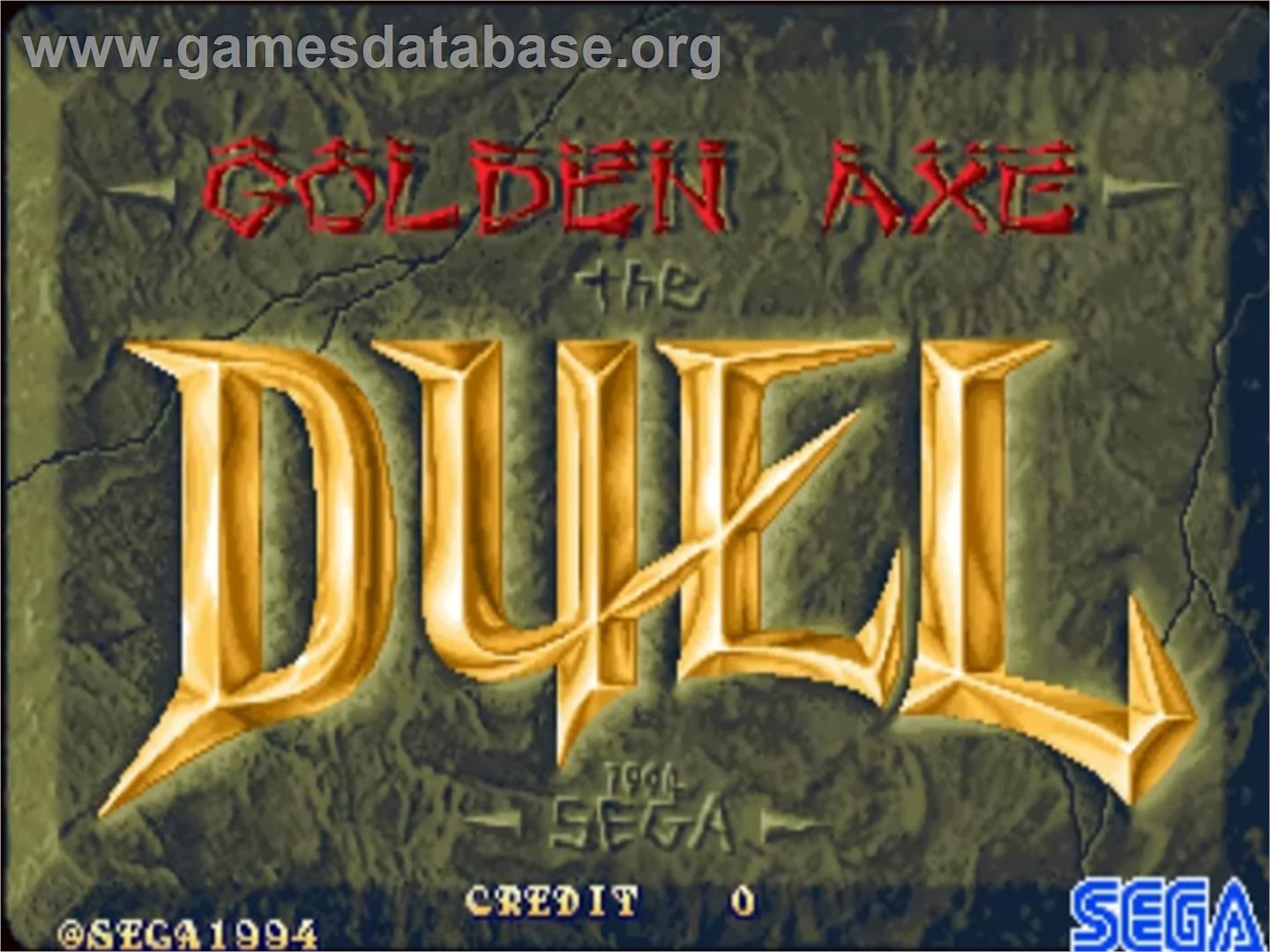 Golden Axe - The Duel - Sega ST-V - Artwork - Title Screen