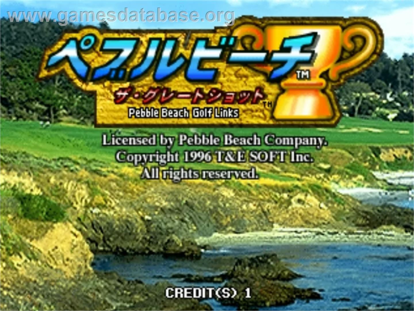 Pebble Beach - The Great Shot - Sega ST-V - Artwork - Title Screen