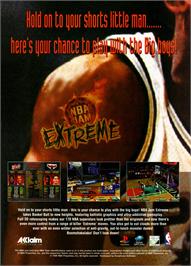 Advert for NBA Jam Extreme on the Microsoft Windows.