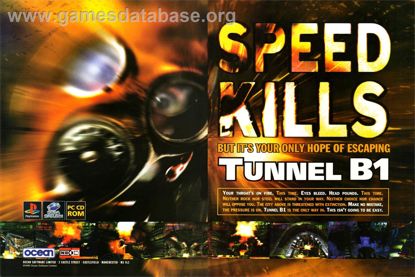 Tunnel B1 - Sega Saturn - Artwork - Advert