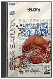 Box cover for College Slam on the Sega Saturn.