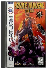 Box cover for Duke Nukem 3D on the Sega Saturn.